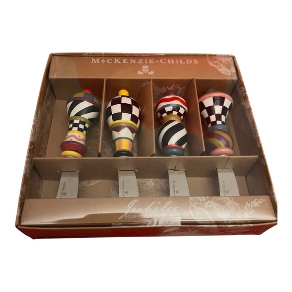 MacKenzie-Childs Other - MacKenzie-Childs NIB whimsical, stainless and dolomite Jubilee Spreaders, Set/4